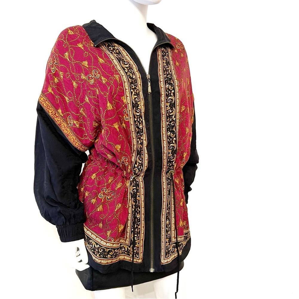 VINTAGE Indications Silk Rope Chain Windbreaker Jacket 80's 90's M